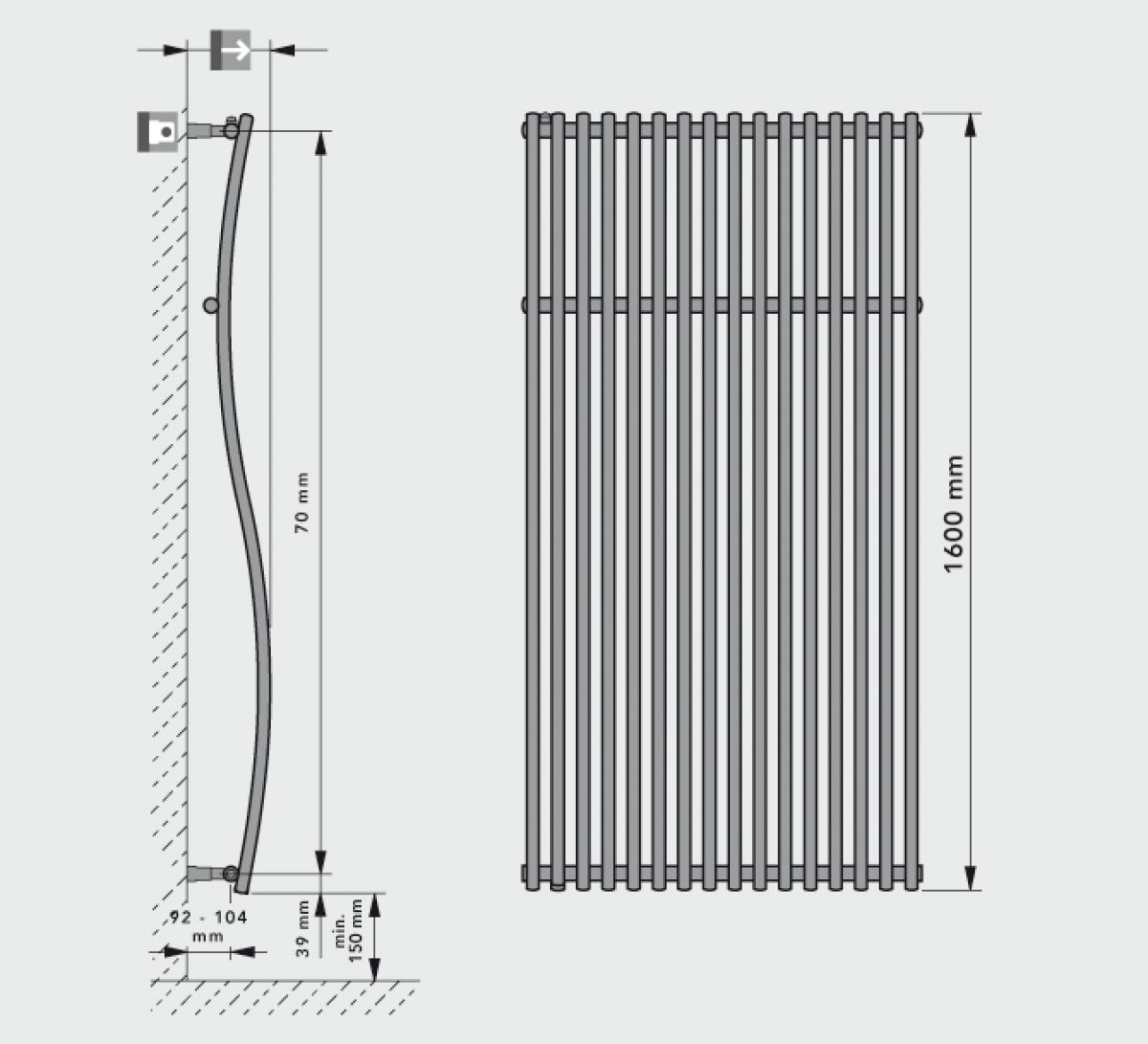 Вертикальные радиаторы 3516