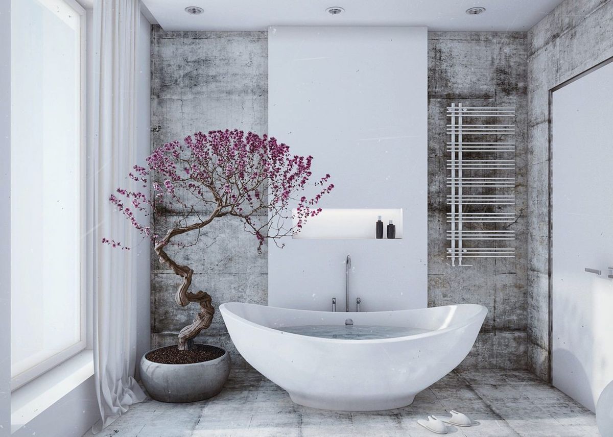 Дизайн ванной комнаты 2018. Фото, новинки и идеи современного дизайна ванной комнаты в 2018 году 4385