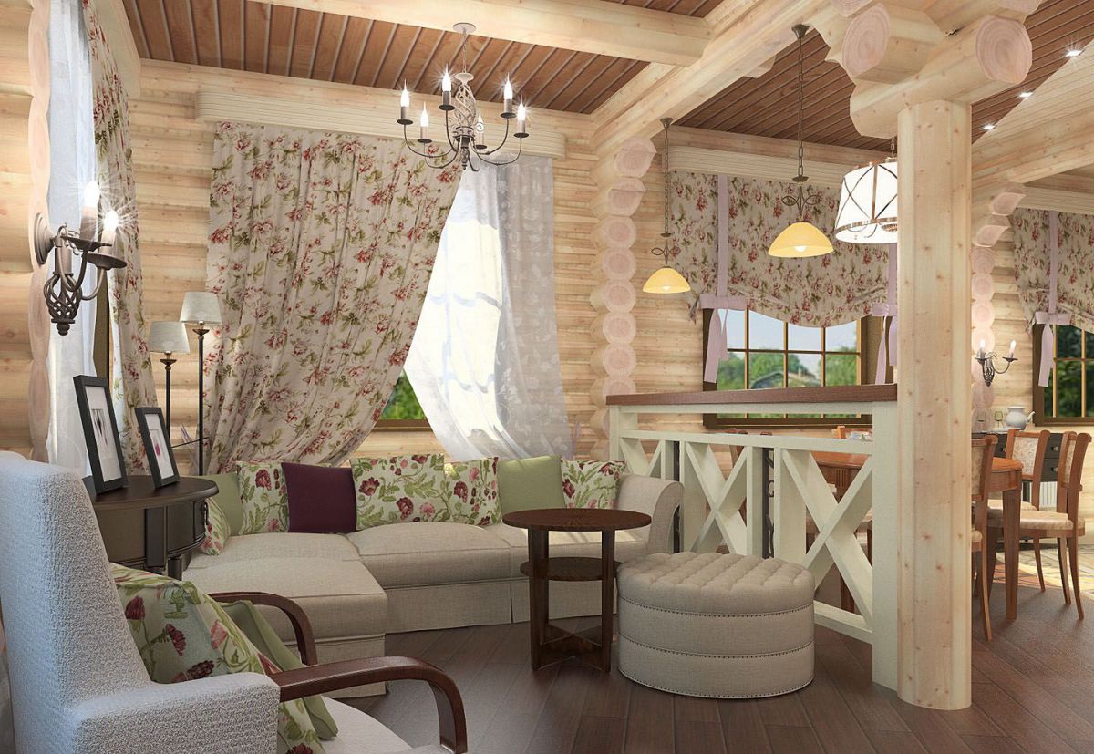 Дизайн в стиле кантри для загородного дома - романтика деревенского стиля и комфорт 4853