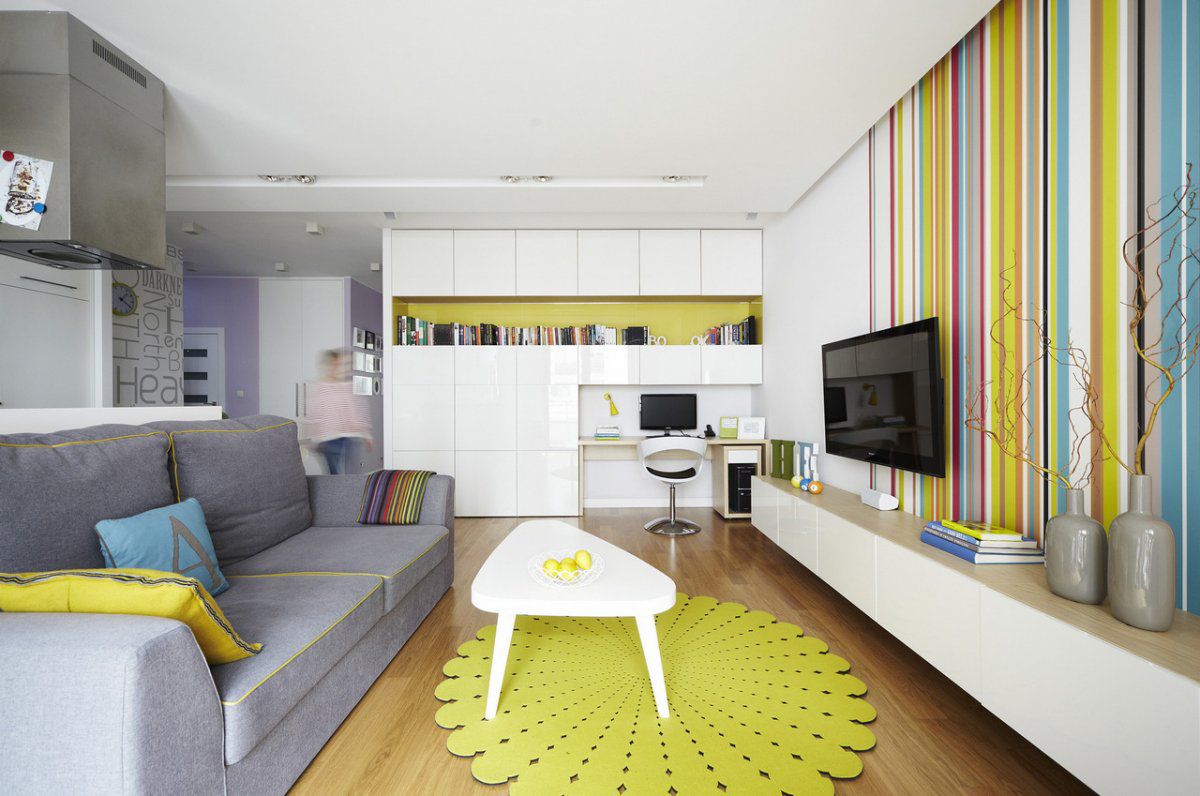 Интерьер, цвет, мебель и текстиль для маленькой комнаты 5393
