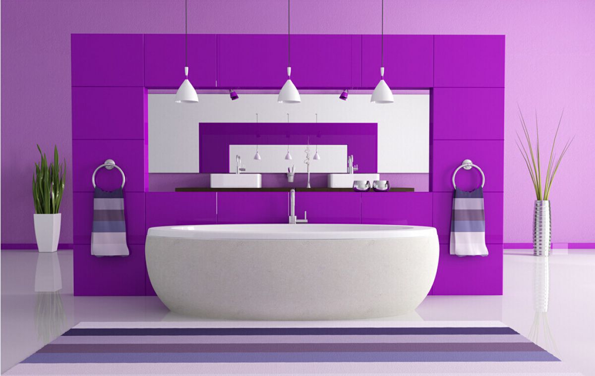 Интерьер в фиолетовых цветах 3600