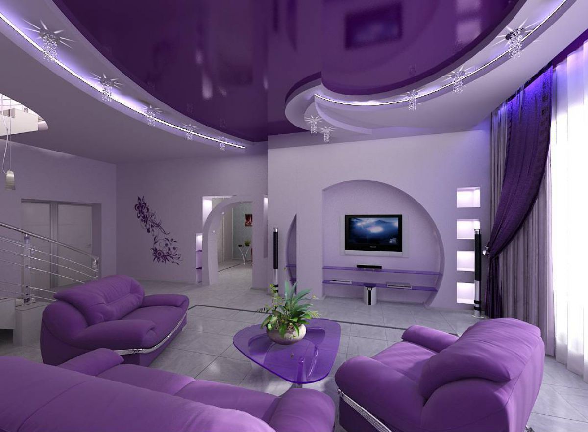 Интерьер в фиолетовых цветах 3606