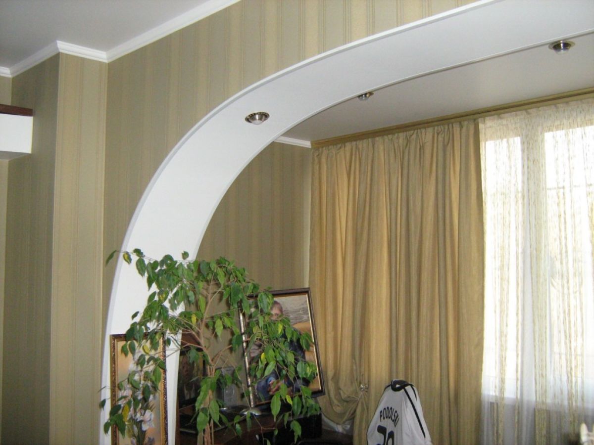 оконная арка из гипсокартона