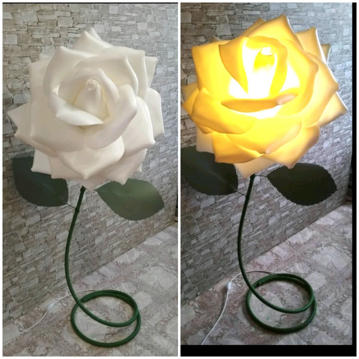 Светильник роза из изолона, Как сделать розу светильник из изолона