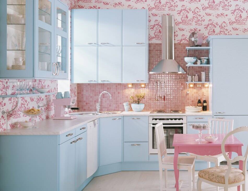 Розовая кухня 13771