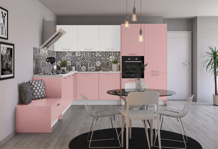 Розовая кухня 13774