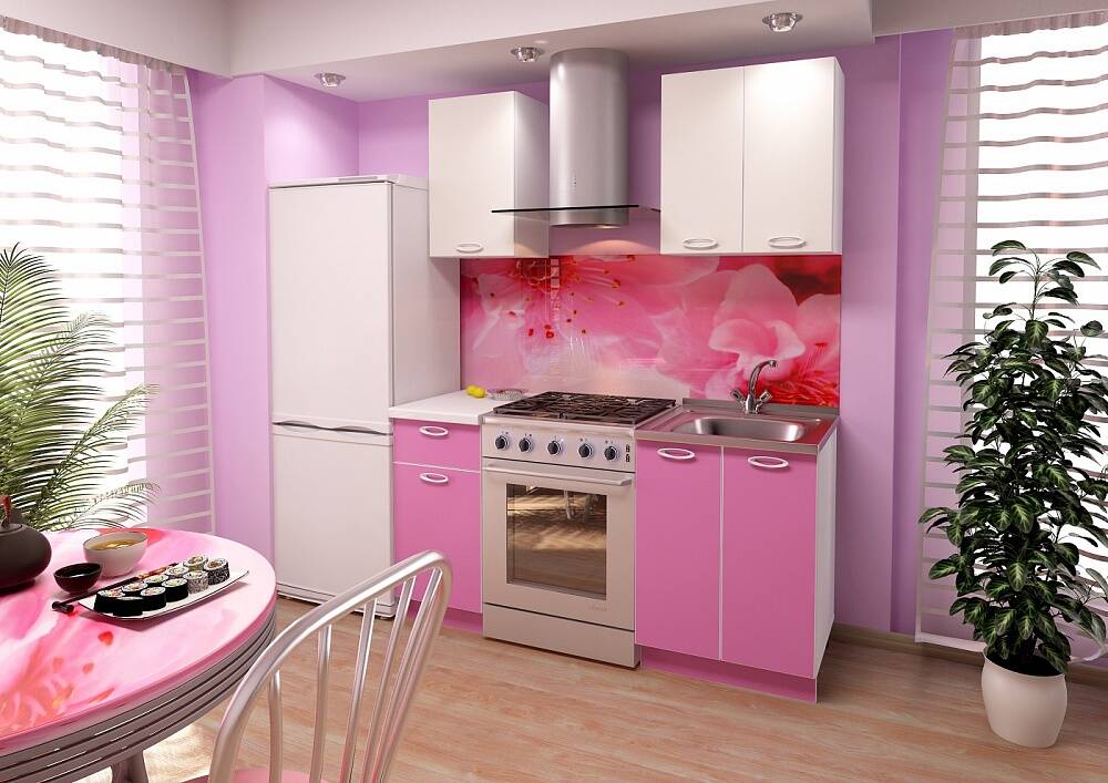 Розовая кухня 13778
