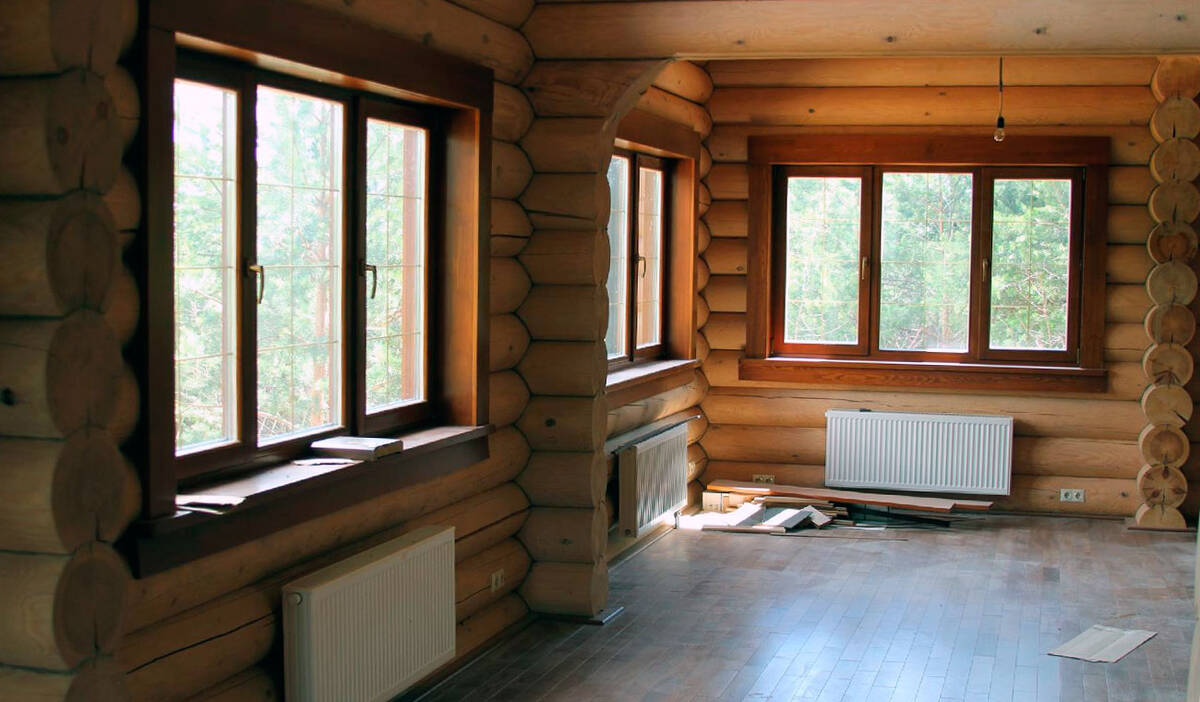Окна в деревянном доме 17855