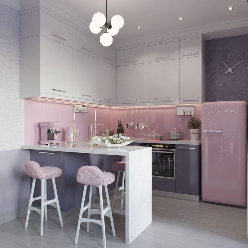 Розовая кухня 19120