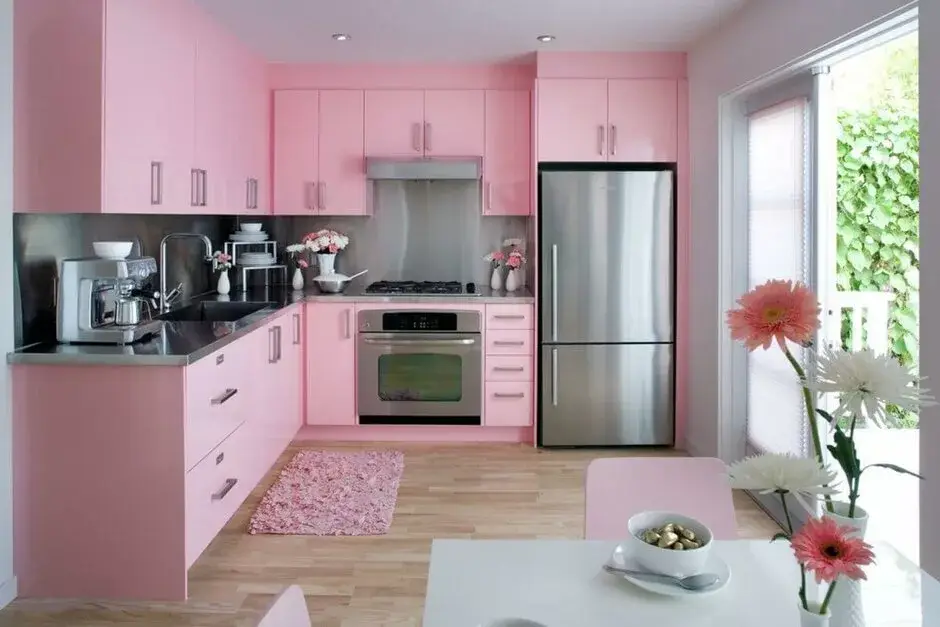 Розовая кухня 19127