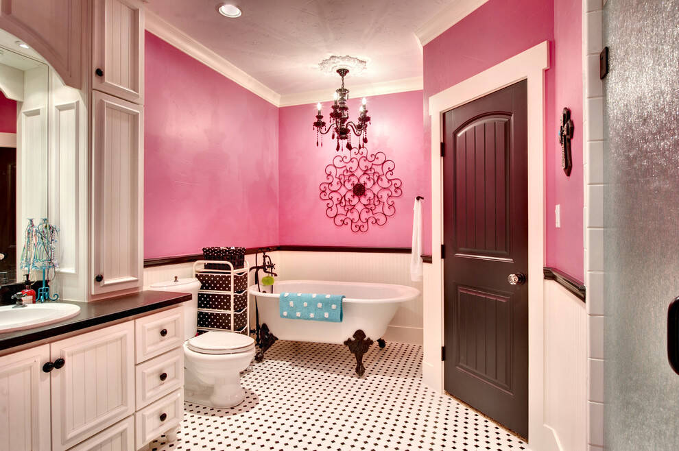 Коричневый цвет в ванной 19793
