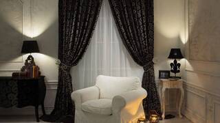 Темные шторы в интерьере Темные шторы в интерьере