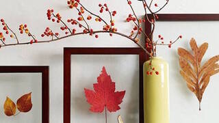 Декор осенними листьями Декор осенними листьями