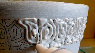 Кашпо из гипса Кашпо из гипса